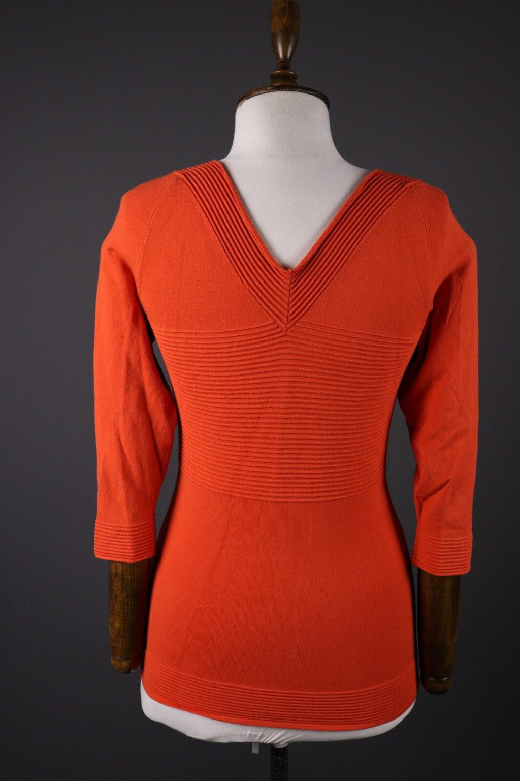 VERSACE COLLECTION Orange Tight Knit 3/4 Sleeve Sweater – Size 44
