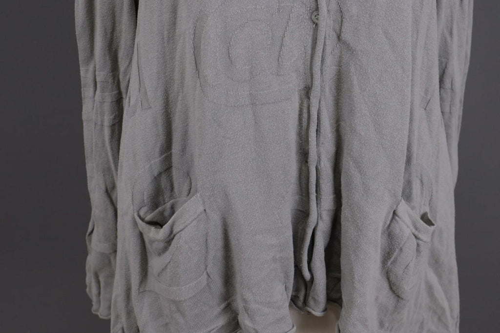 RUNDHOLZ Gray Embroidered Lagenloook Relaxed Cardigan Sweater – Size XL