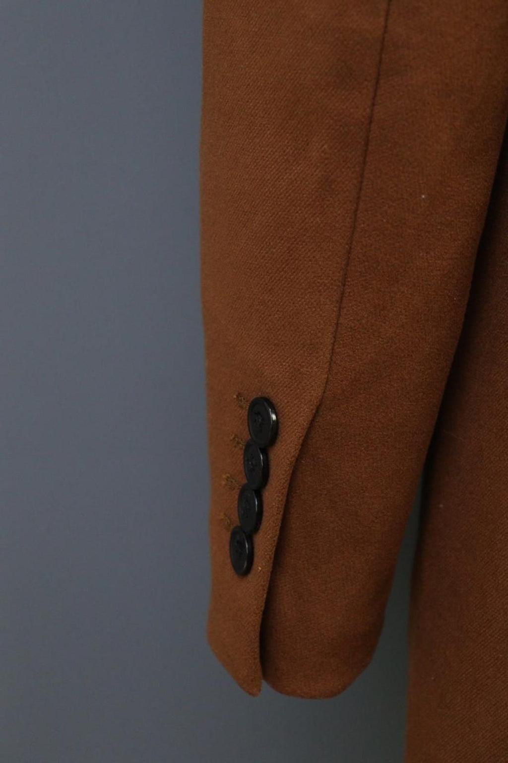 LBM Tan Cotton Tailored Fit Notch Lapel Single Breasted Blazer Jacket – Size 48R
