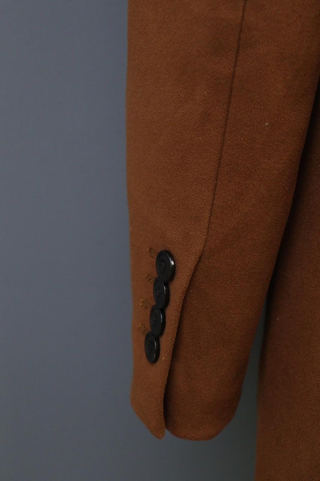 LBM Tan Cotton Tailored Fit Notch Lapel Single Breasted Blazer Jacket – Size 48R