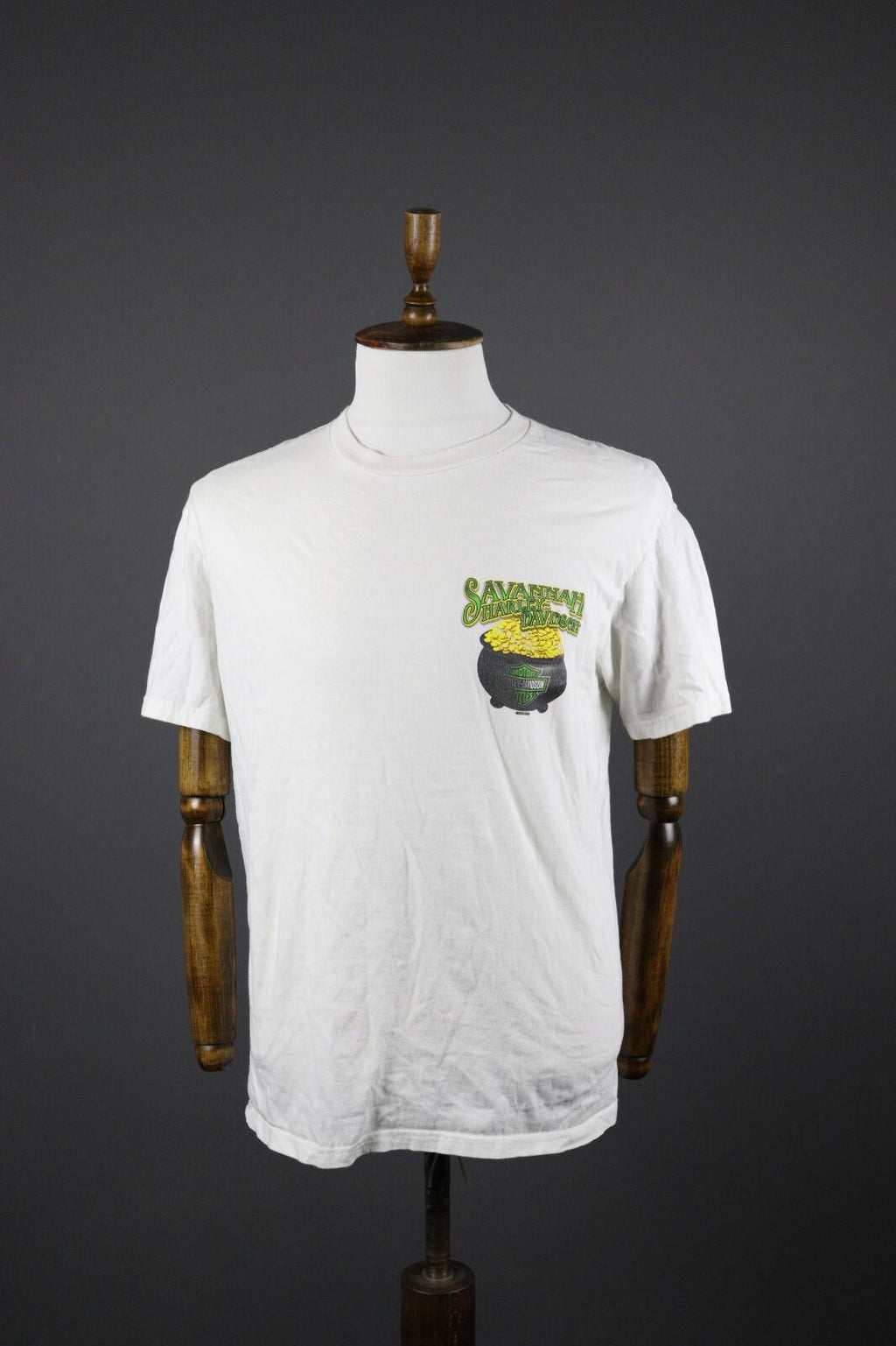 HARLEY DAVIDSON SZVANNAH White Big Logo Short Sleeve T-Shirt – Size L
