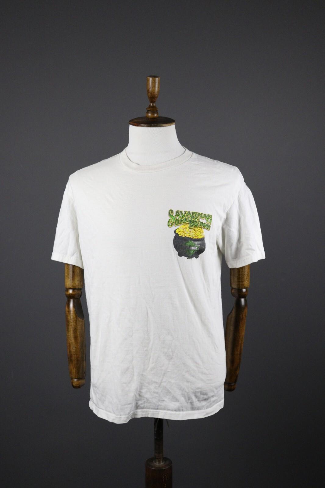HARLEY DAVIDSON SZVANNAH White Big Logo Short Sleeve T-Shirt – Size L