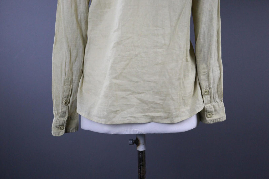 DENIM & SUPPLY RALPH LAUREN Beige Long Sleeve Button Up Shirt Blouse – Size S