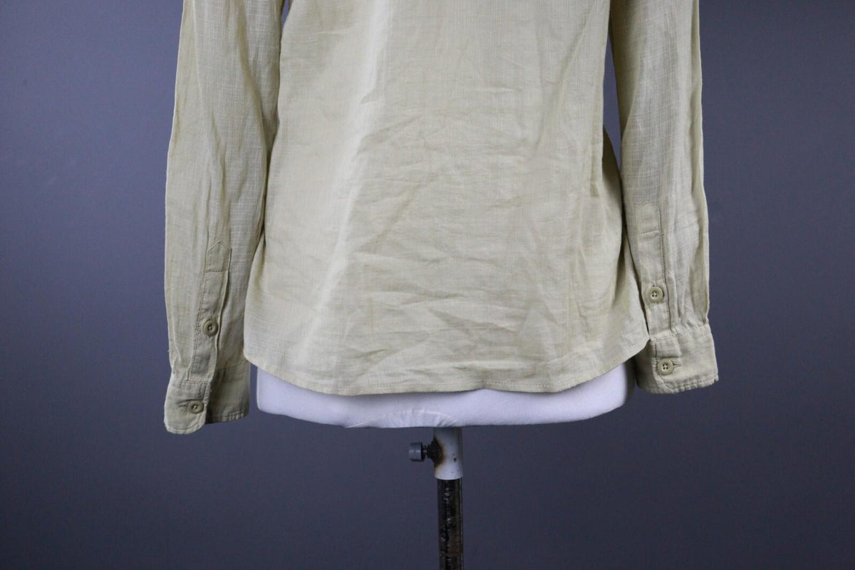 DENIM & SUPPLY RALPH LAUREN Beige Long Sleeve Button Up Shirt Blouse – Size S