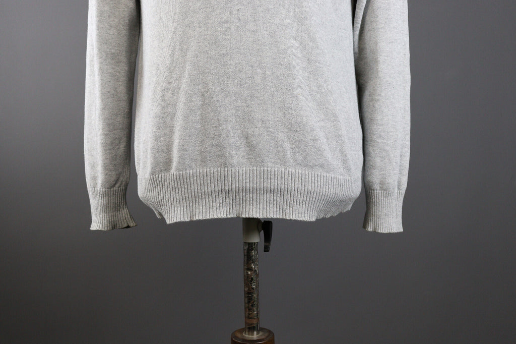 La Martina Buenos Aires Grey Cotton V-Neck Sweater – Men's S
