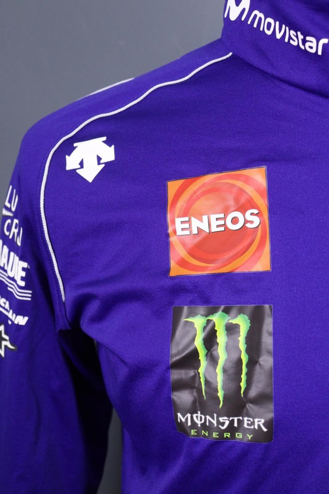 Yamaha Motor Blue Raglan Sleeve Full Zip Monster Energy Racing Team Jacket Sz S