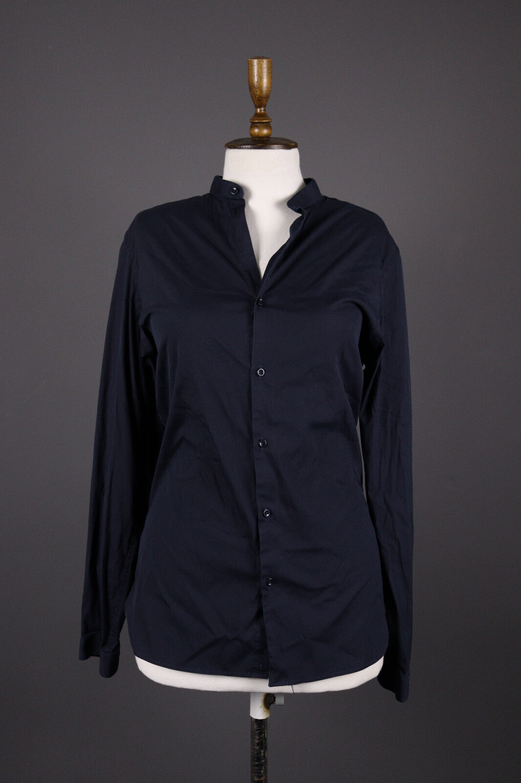 The Kooples Fitted Navy Black Long Sleeve Blouse Shirt – Size M