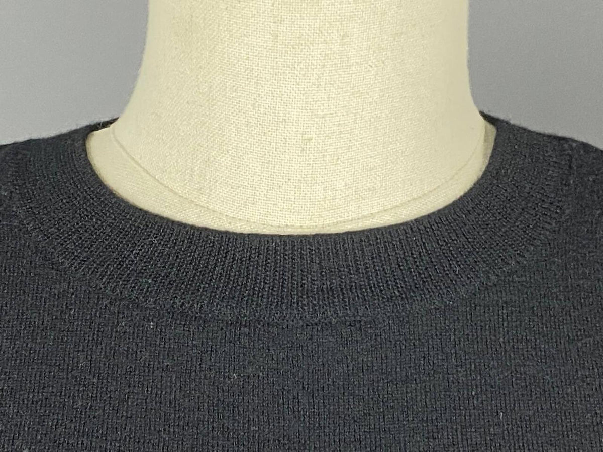 LA MAILLE SEZANE Black Merino Wool Knit Button Sleeve Sweater – Size M