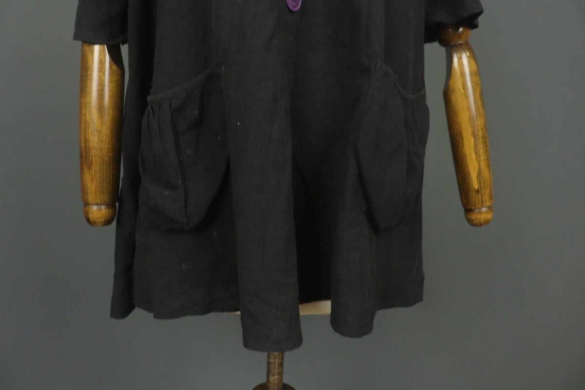 GUDRUN SJODEN Black Casual Long Sleeve Round Neck Button Front Shirt Top – Size M