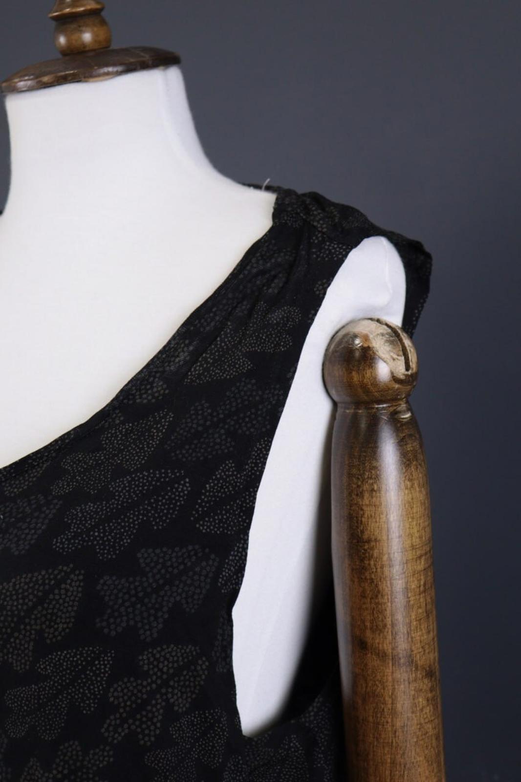 GUDRUN SJODEN Dress Black Designer Summer Sleeveless Long A-Line – Size XL