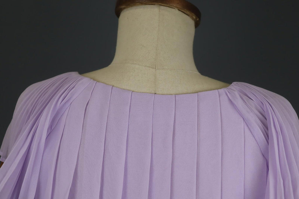 CLAUDIE PIERLOT Pink V-Neck Short Sleeve Pullover Pleated Blouse Top – Size S / M