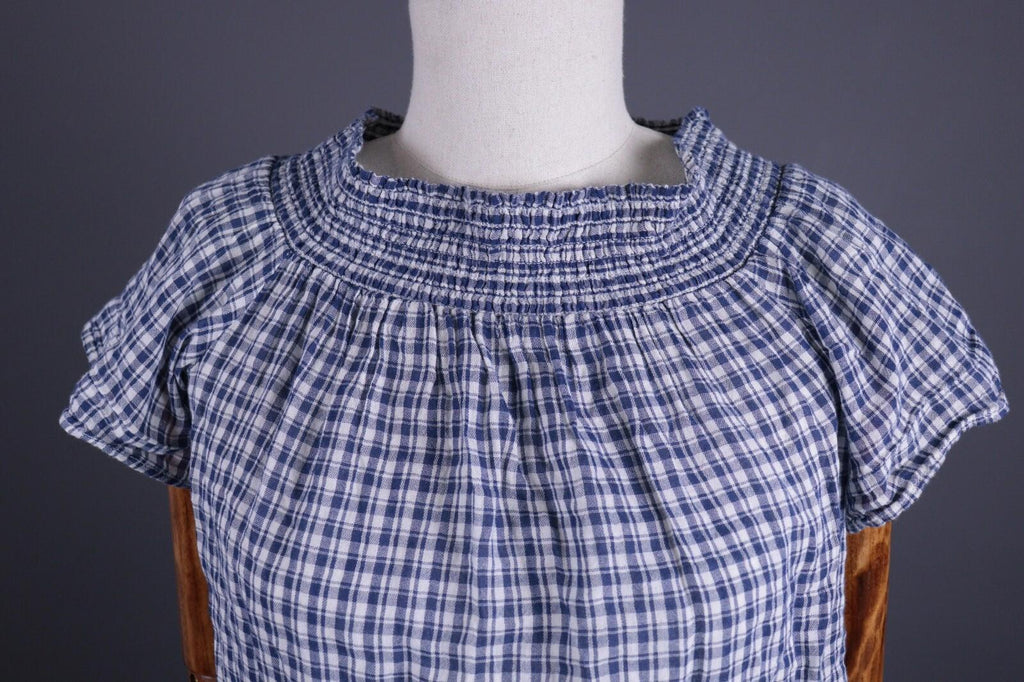 DENIM SUPPLY RALPH LAUREN Blue Check Short Sleeve Top Shirt – Size XS