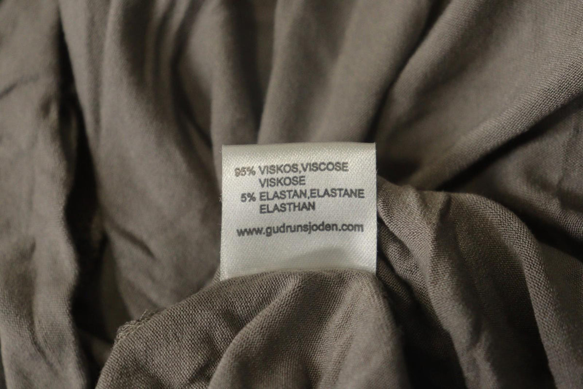 GUDRUN SJODEN Gray Viscose Blend Scoop Neck Shoulder Tie Babydoll Dress – Size M