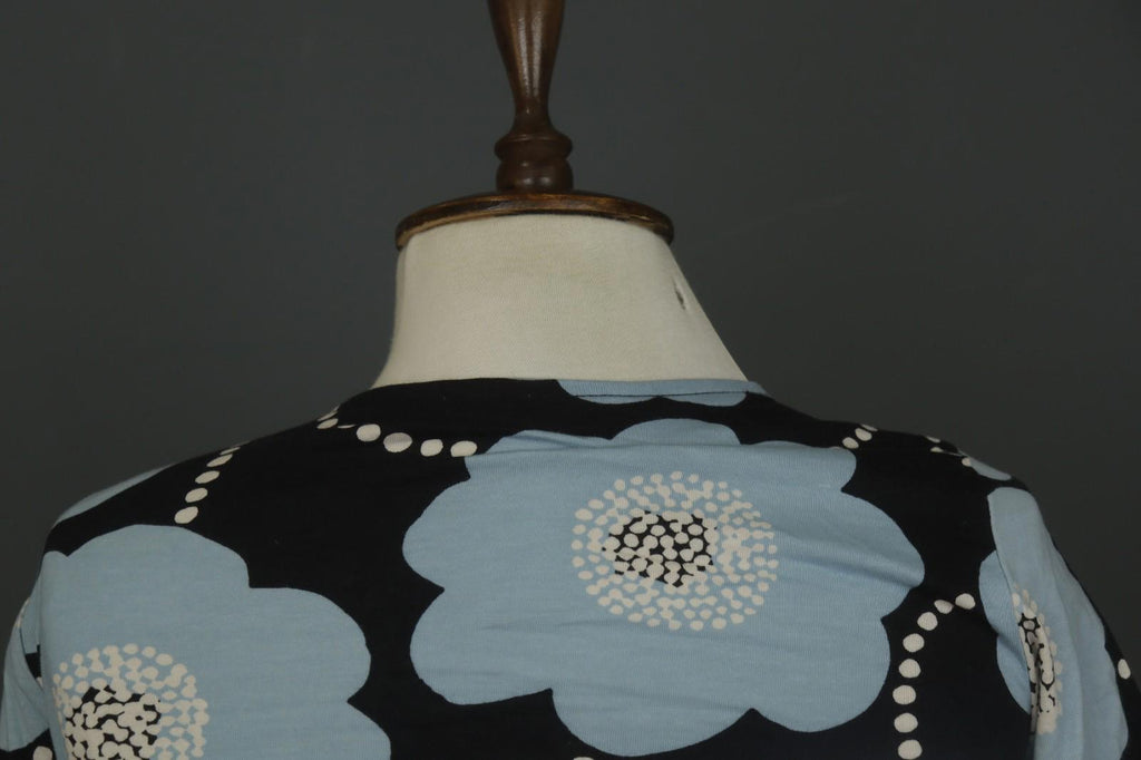 MARIMEKKO Multi Floral 100% Cotton Short Sleeve Round Neck Shift Dress – Size XS