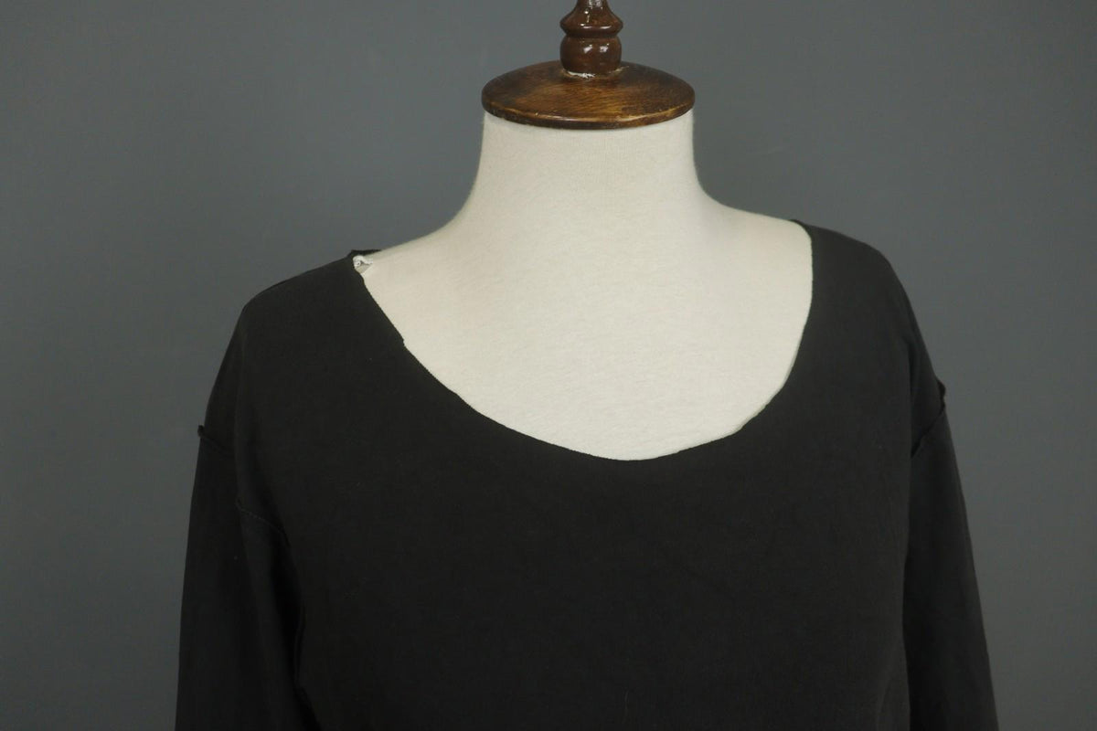 RUNDHOLZ Black Lagenlook Summer Long Sleeve Pullover Blouse Top – Size L