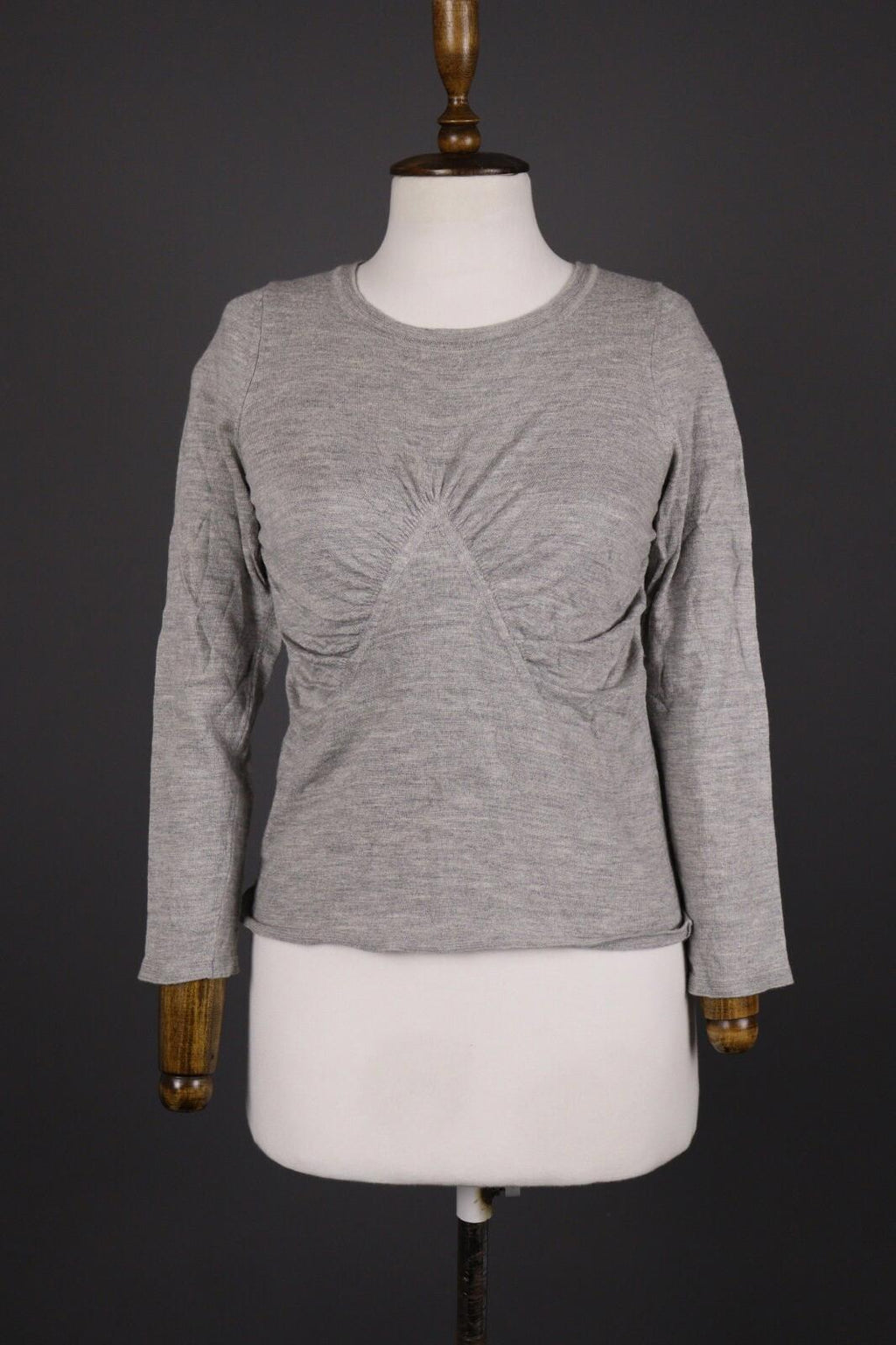 ESCADA Gray Wool Silk Cashmere Long Sleeve Top Shirt – Size 40