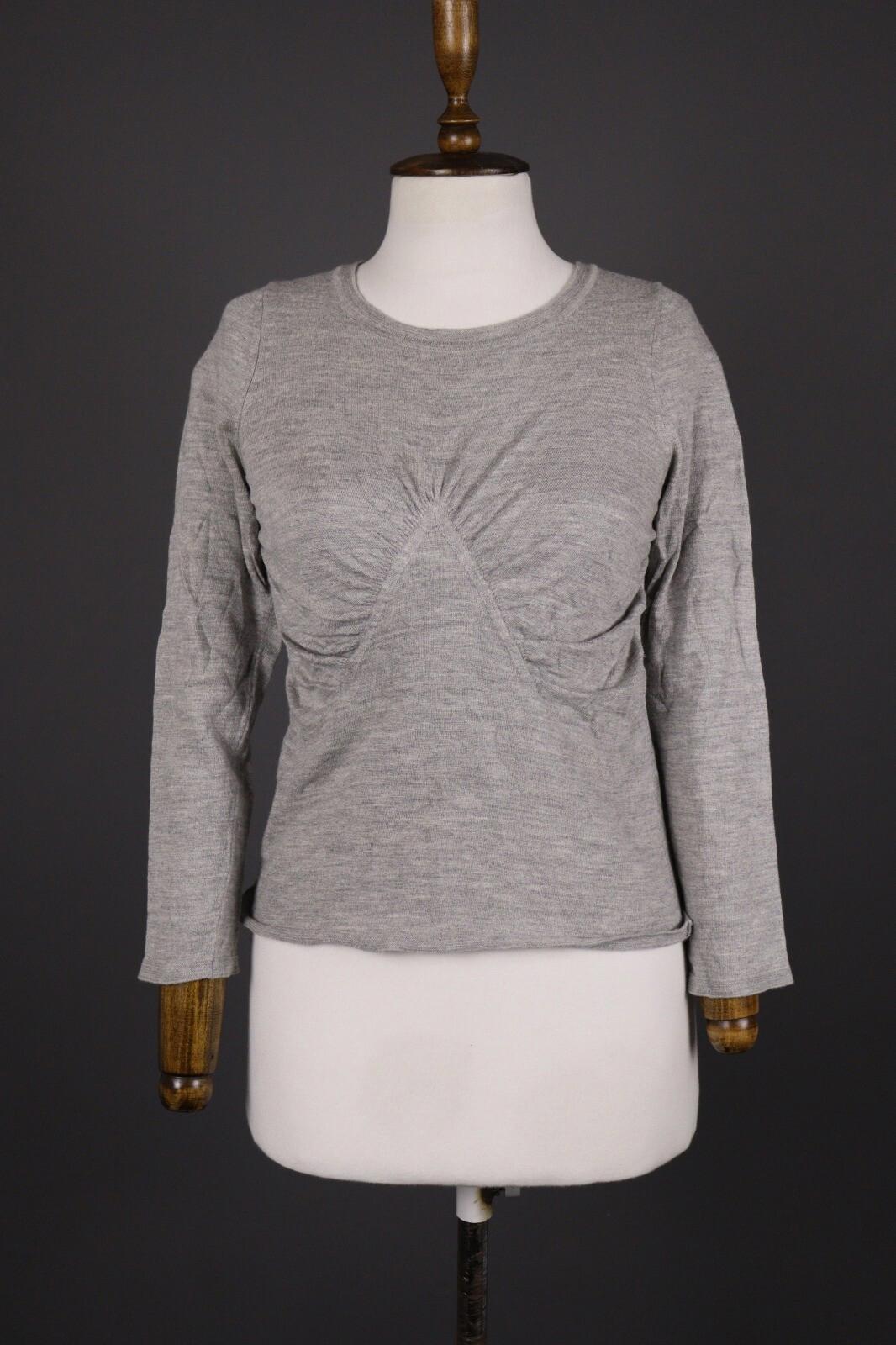 ESCADA Gray Wool Silk Cashmere Long Sleeve Top Shirt – Size 40