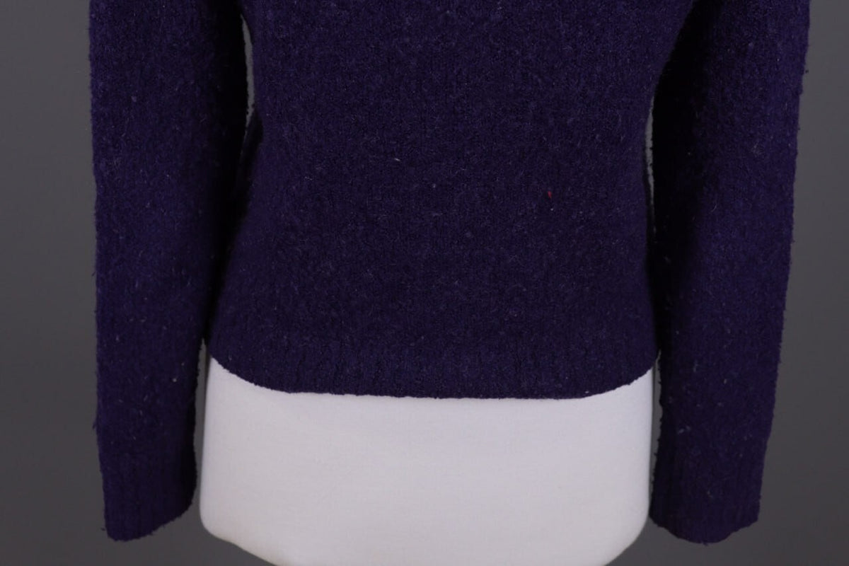 Miss Sixty Purple Knit Cropped Sweater – Size S