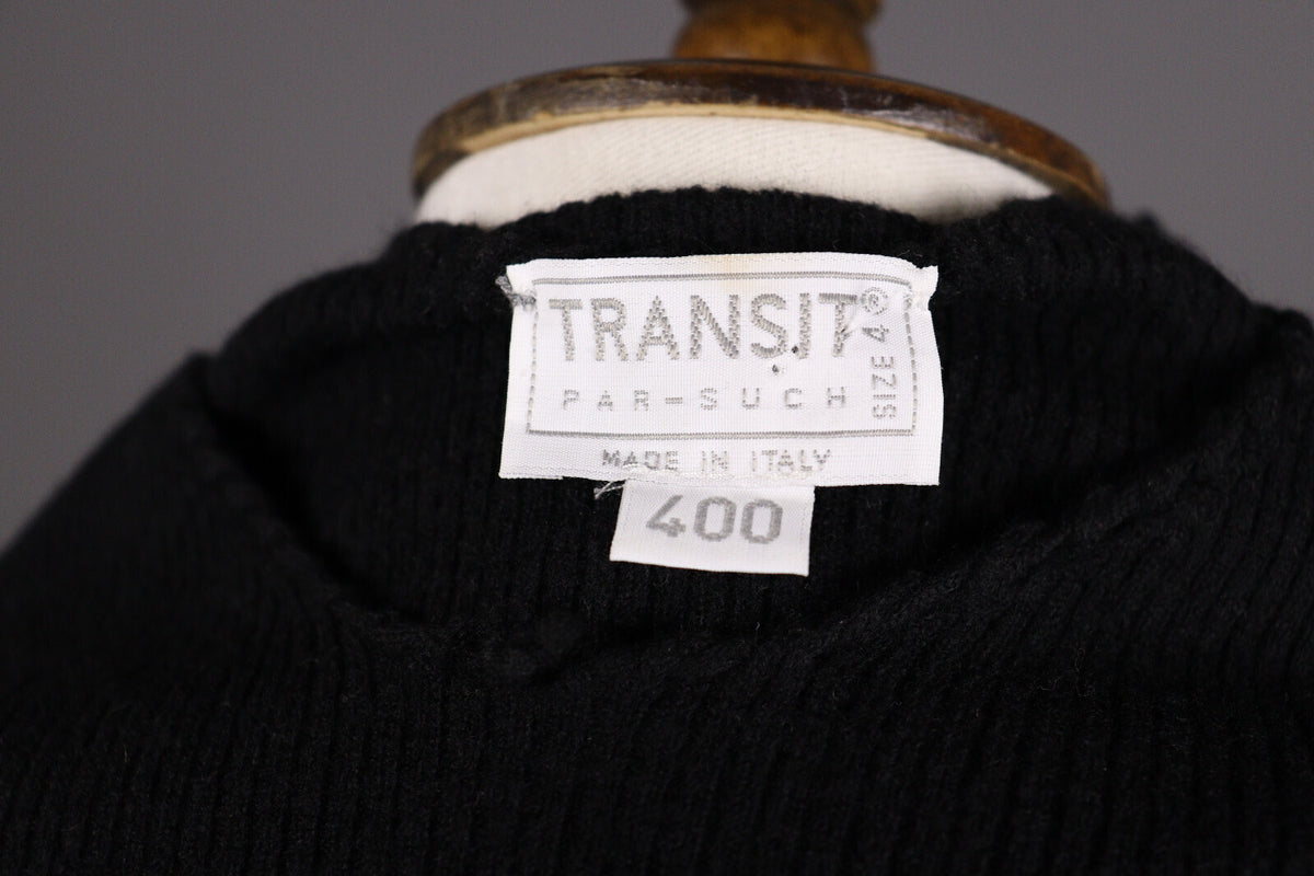 Transit Par Such 400 Wool Black Tigh Knit Sweater – Size 4
