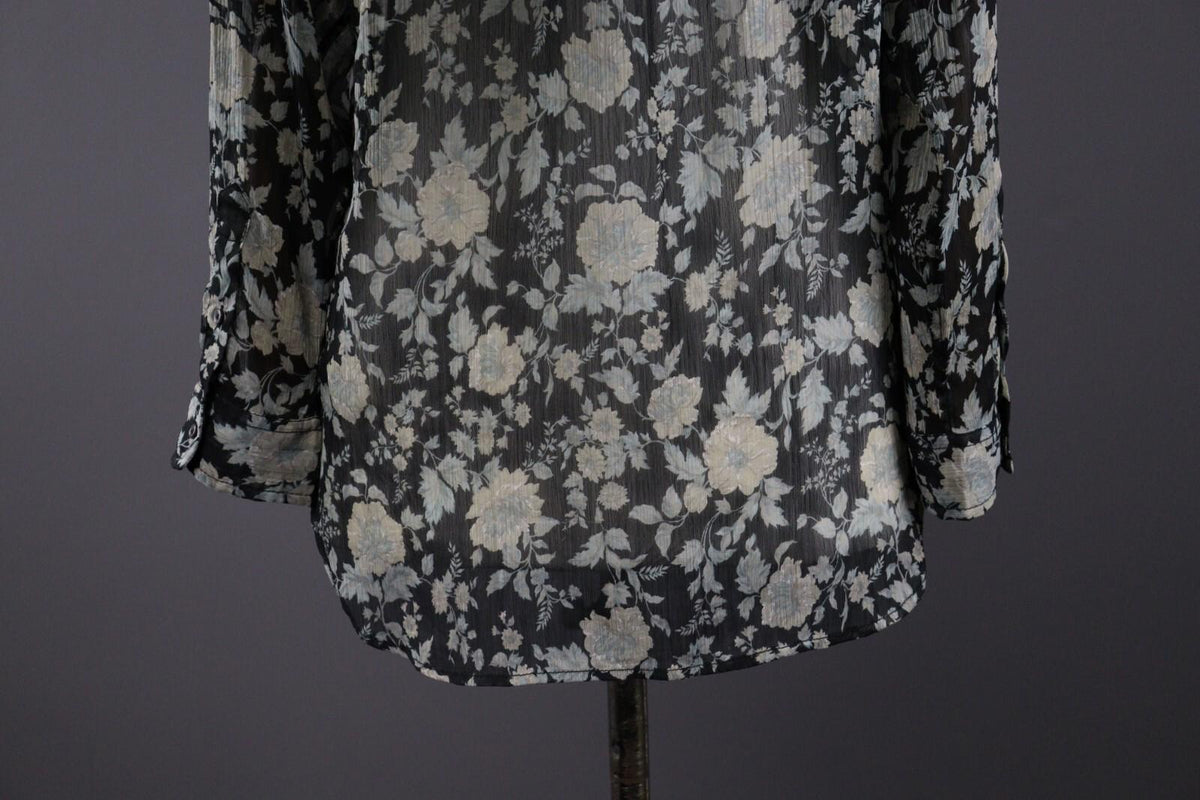 DENIM SUPPLY RALPH LAUREN Floral Sheer Long Sleeve Blouse Shirt – Size S
