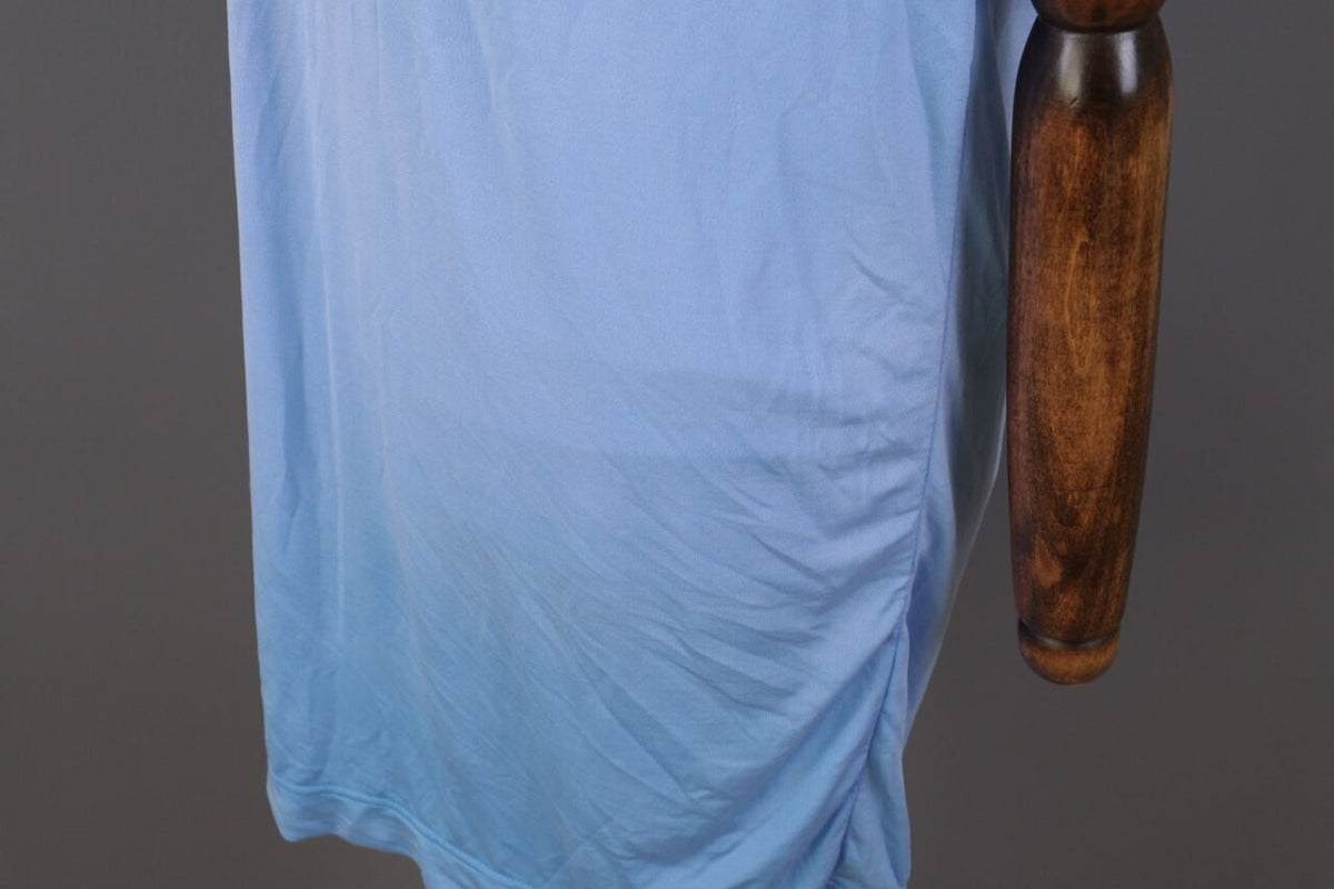 FJ FootJoy Athletic Fit Blue Striped Golf Short Sleeve Polo Shirt – Size L