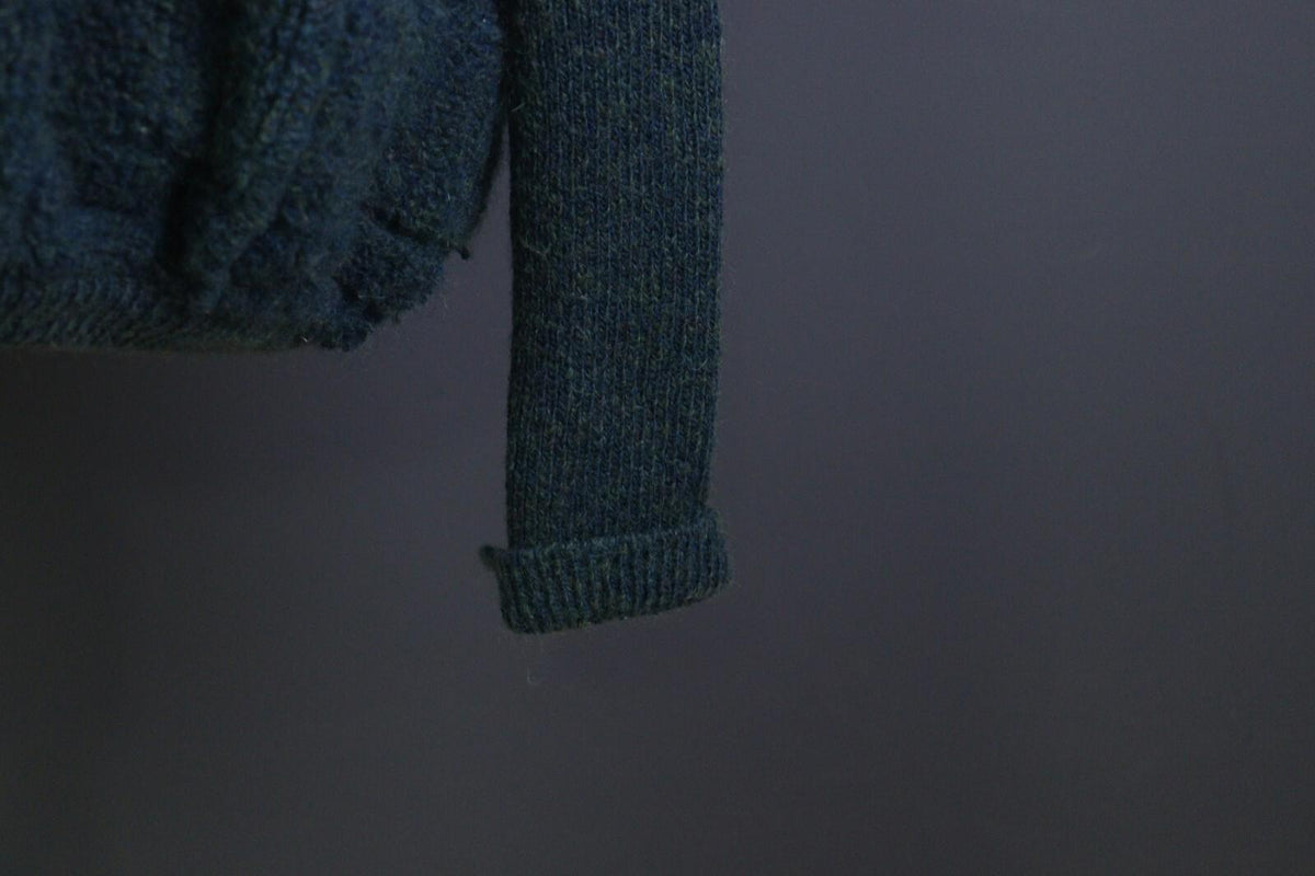 MISSONI Blue Wool Mohair Knit Long Sleeve Button Cardigan Sweater – Size L