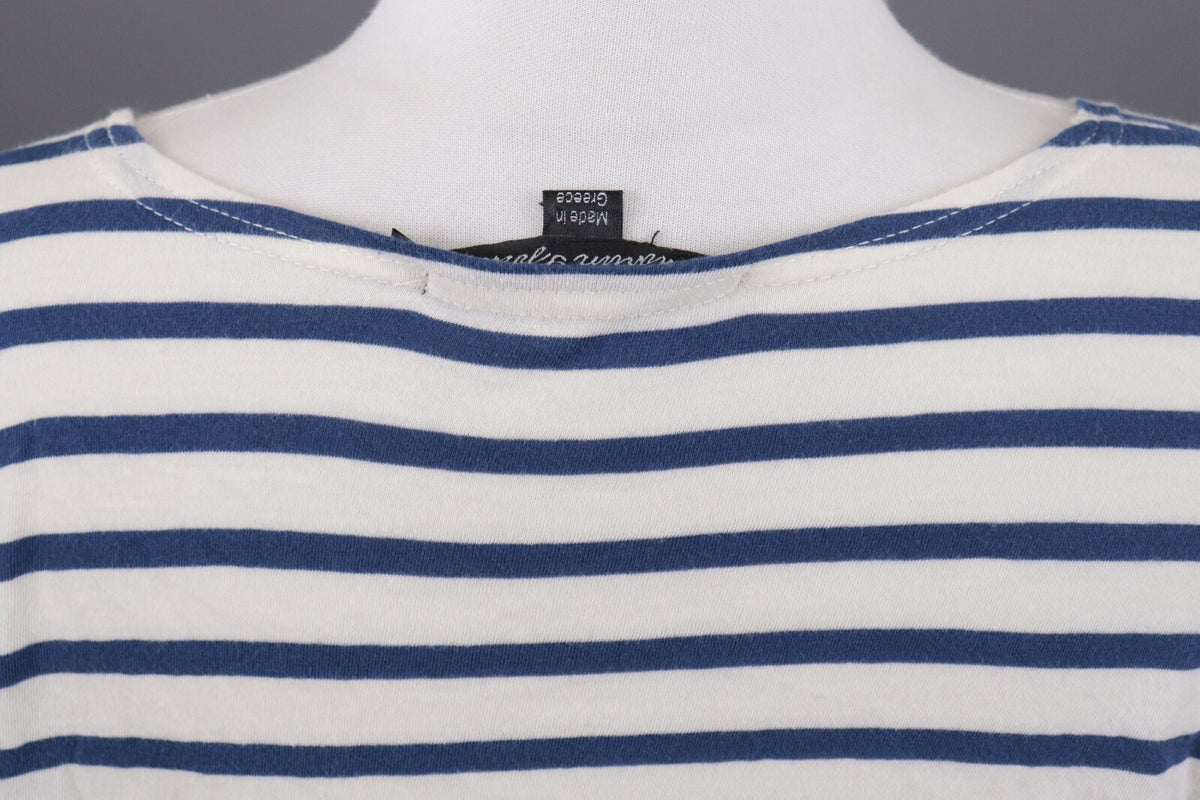 Gudrun Sjoden Multicolor Striped Short Sleeve Relaxed Blouse Shirt – Size L