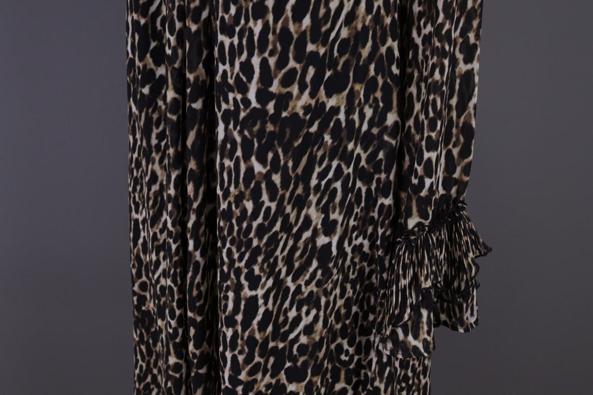 Used True Religion Multicolor Animal Printed V-Neck Summer Evening Midi Dress – Size S