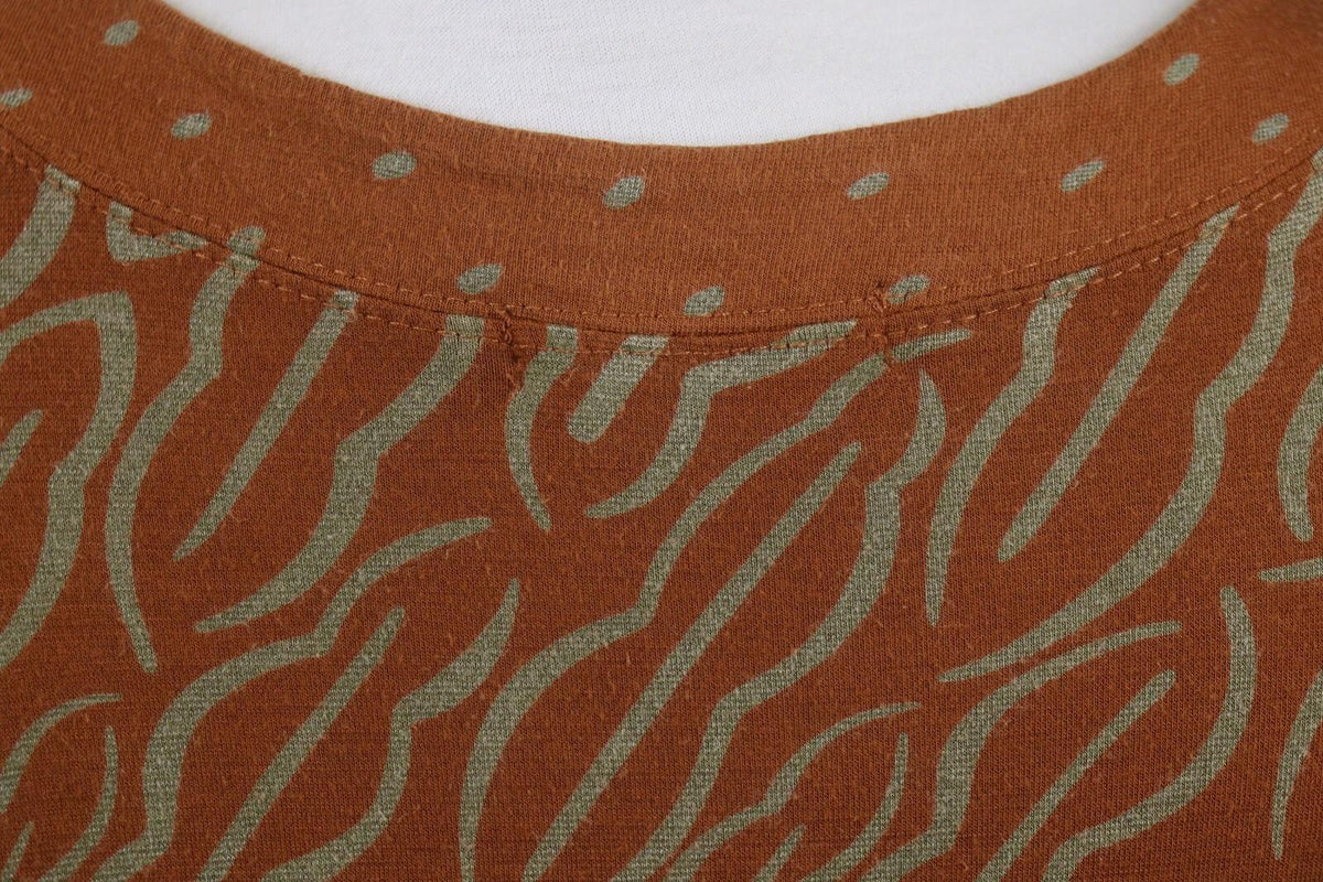 GUDRUN SJODEN Brown Long Sleeve Lightweight Top Blouse – Size S