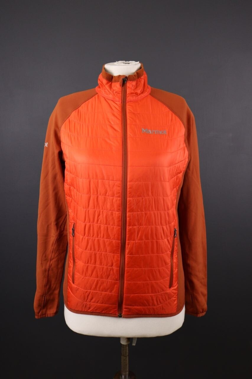 Marmot Orange Full Zip Quilted Outdoor Jacket – Size S