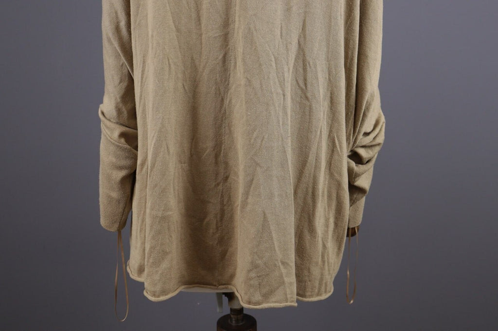 Lauren Ralph Lauren Beige Lagenlook Silk Open Front Cardigan Cape – Size L