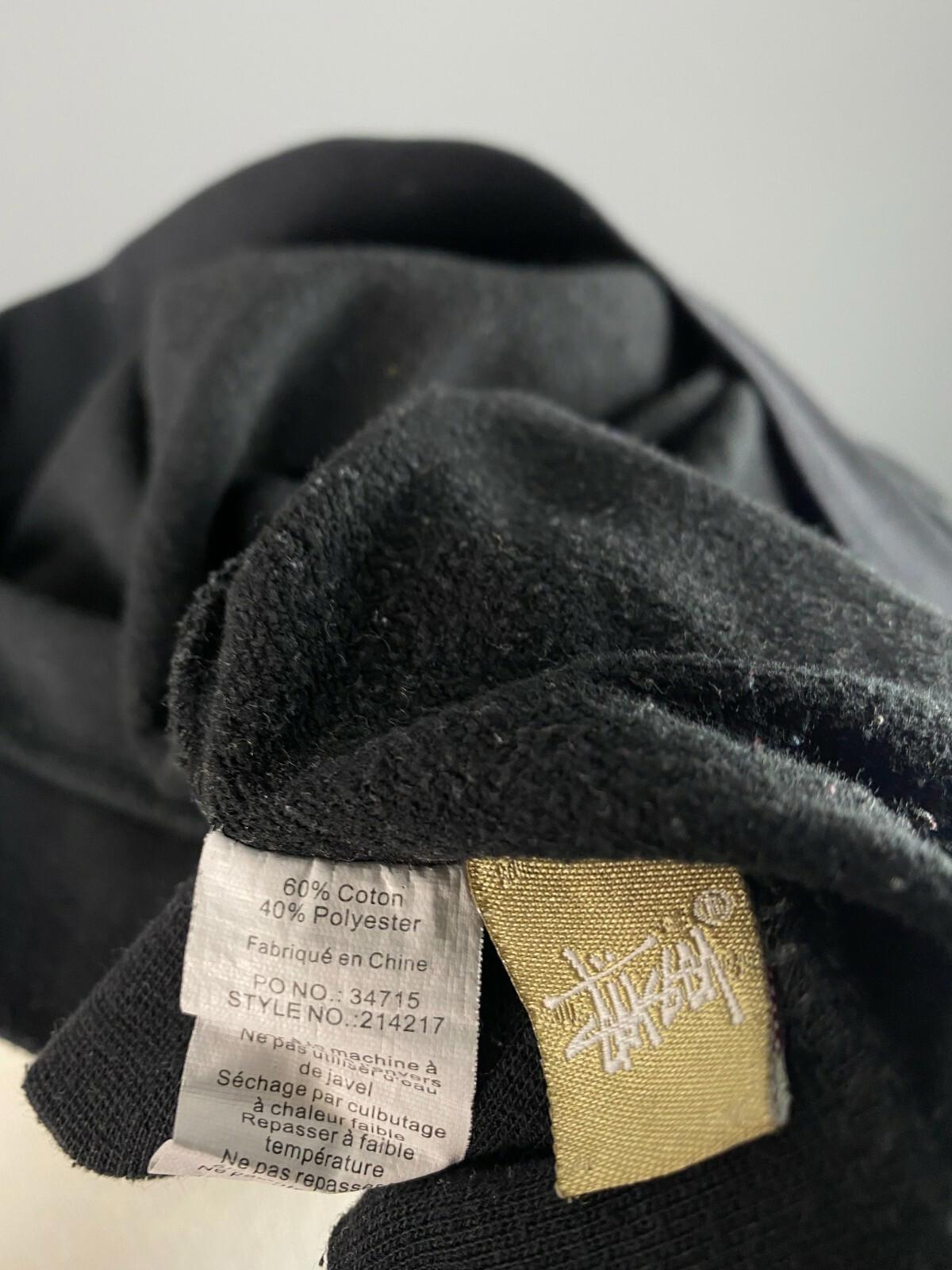 STUSSY One World Black Cotton Big Logo Sweater – Size L