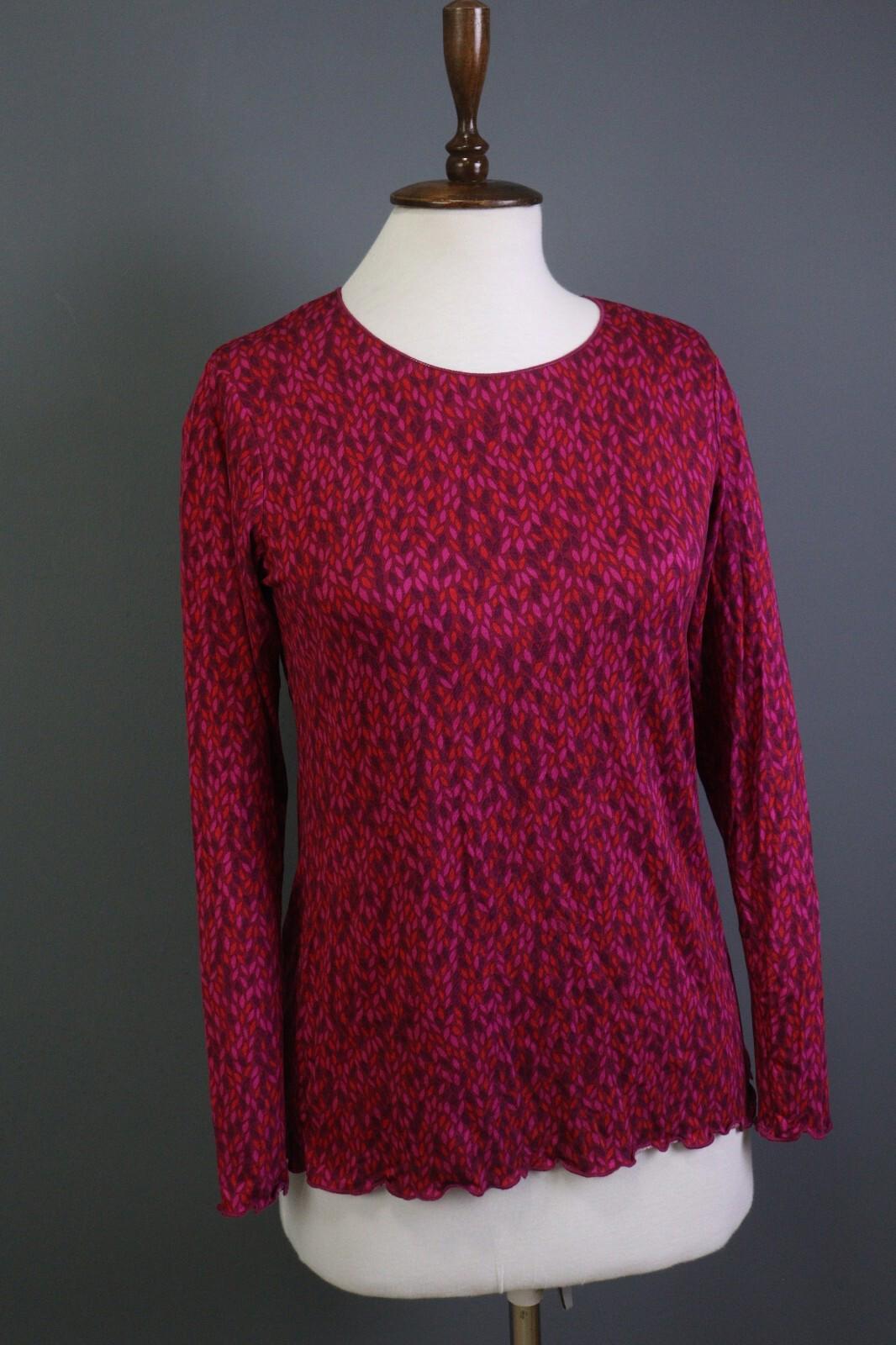GUDRUN SJODEN Multicolor Floral Long Sleeve Blouse Top Shirt – Size S