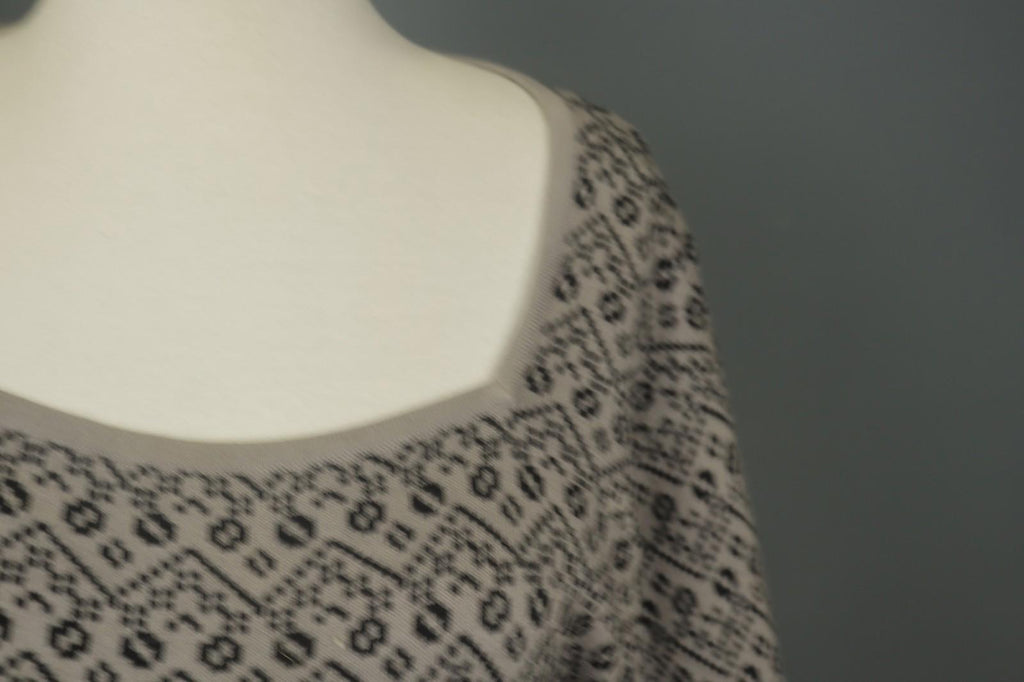 GUDRUN SJODEN Multi Floral 100% Cotton Knitted Square Neck Sweater Dress – Size XL