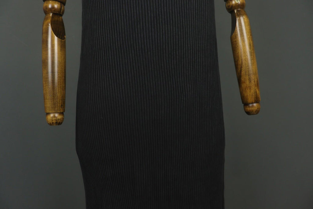 GUDRUN SJODEN Black Lyocell Short Sleeve Round Neck Pullover Shift Dress – Size M