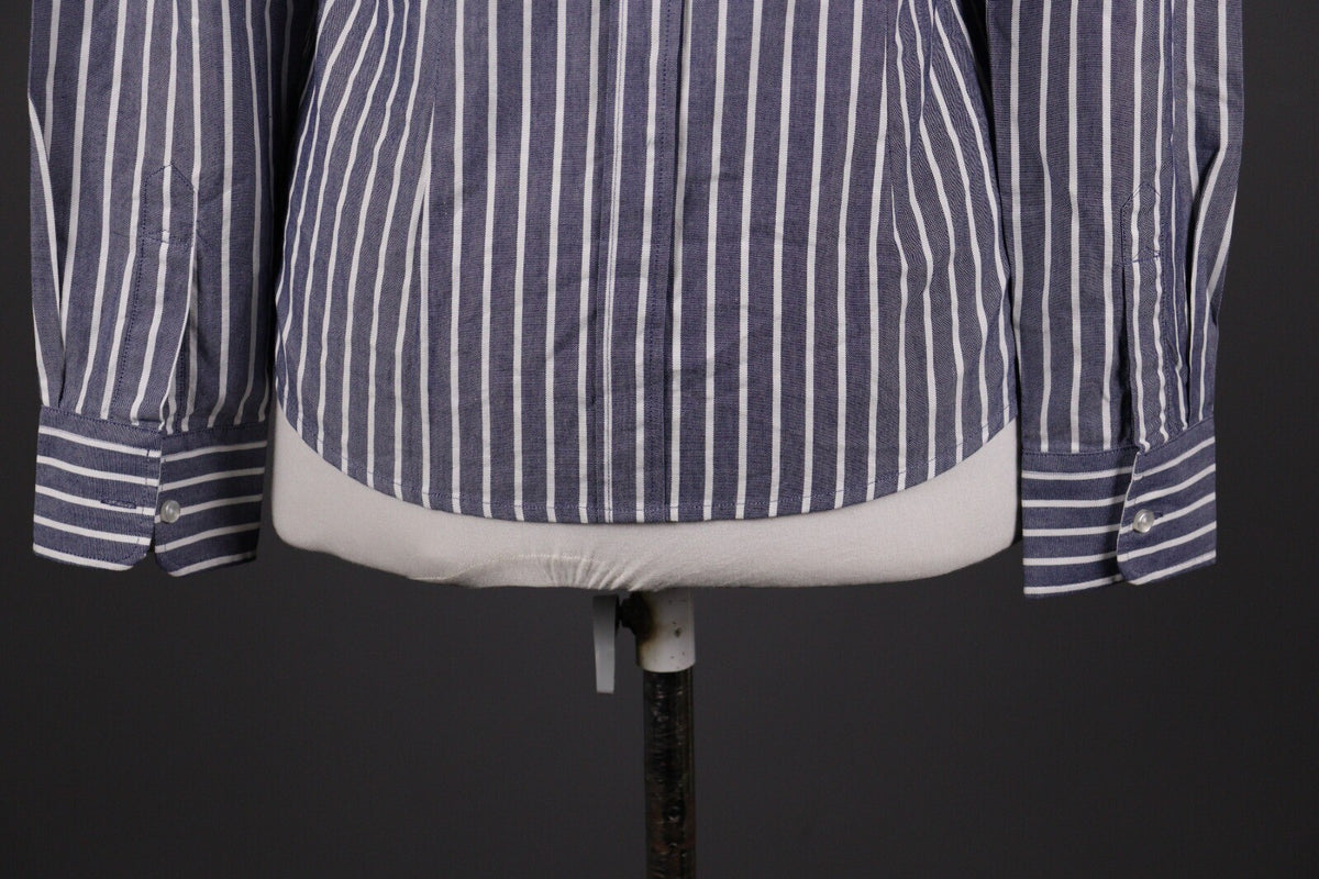 La Martina Blue Stripe Long Sleeve Button Blouse Shirt – Size M