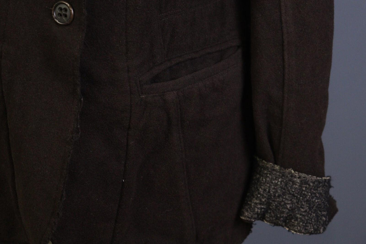 TRANSIT PAR SUCH 131 Brown Cashmere Wool Pockets Button Blazer Jacket – Size 5