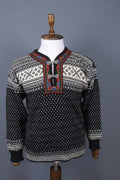 DALE OF NORWAY Black Fair Isle Wool Ski Sweater – Size S