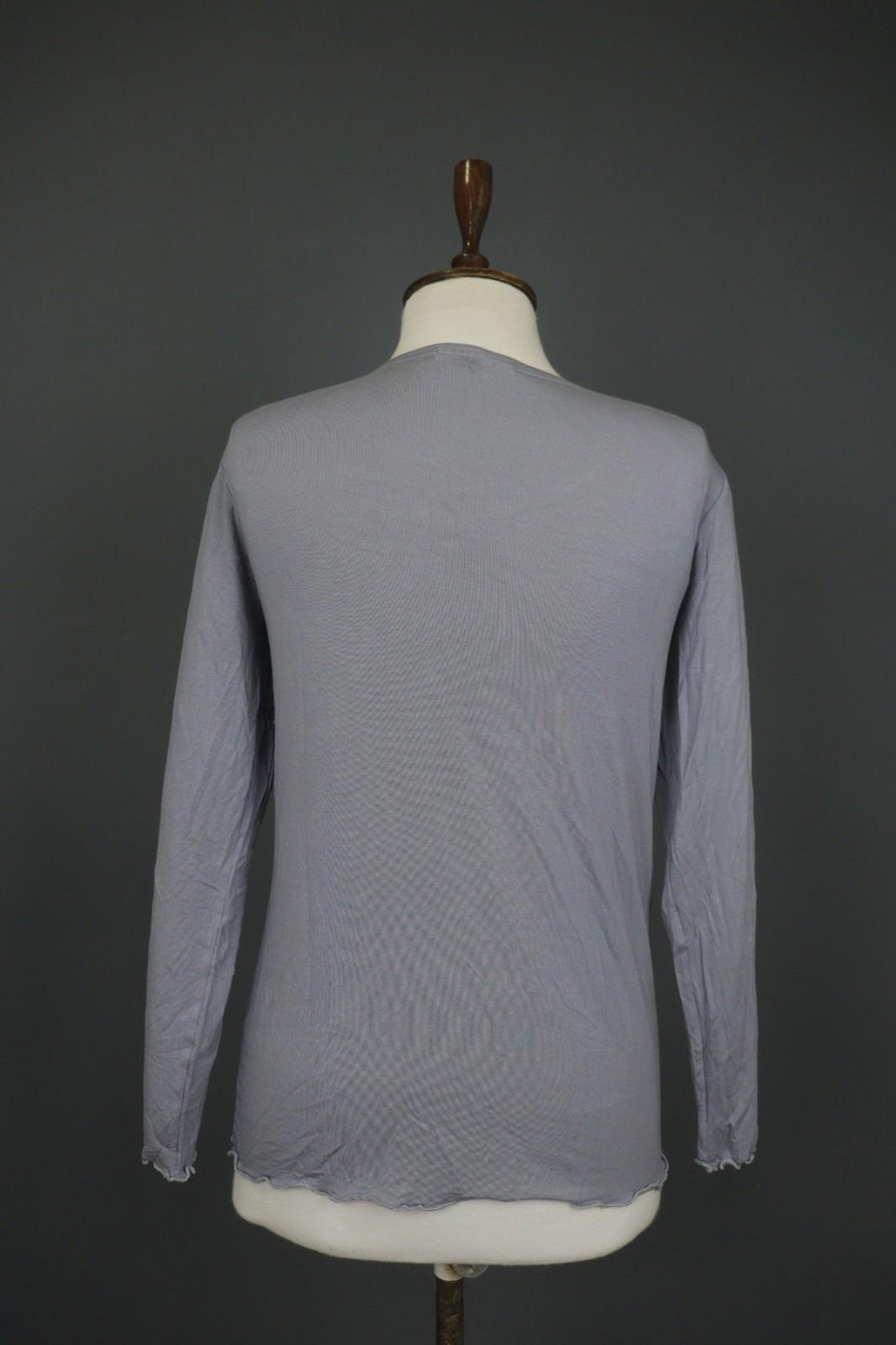 GUDRUN SJODEN Gray Modal Scoop Neck Long Sleeve Pullover Blouse Top – Size M