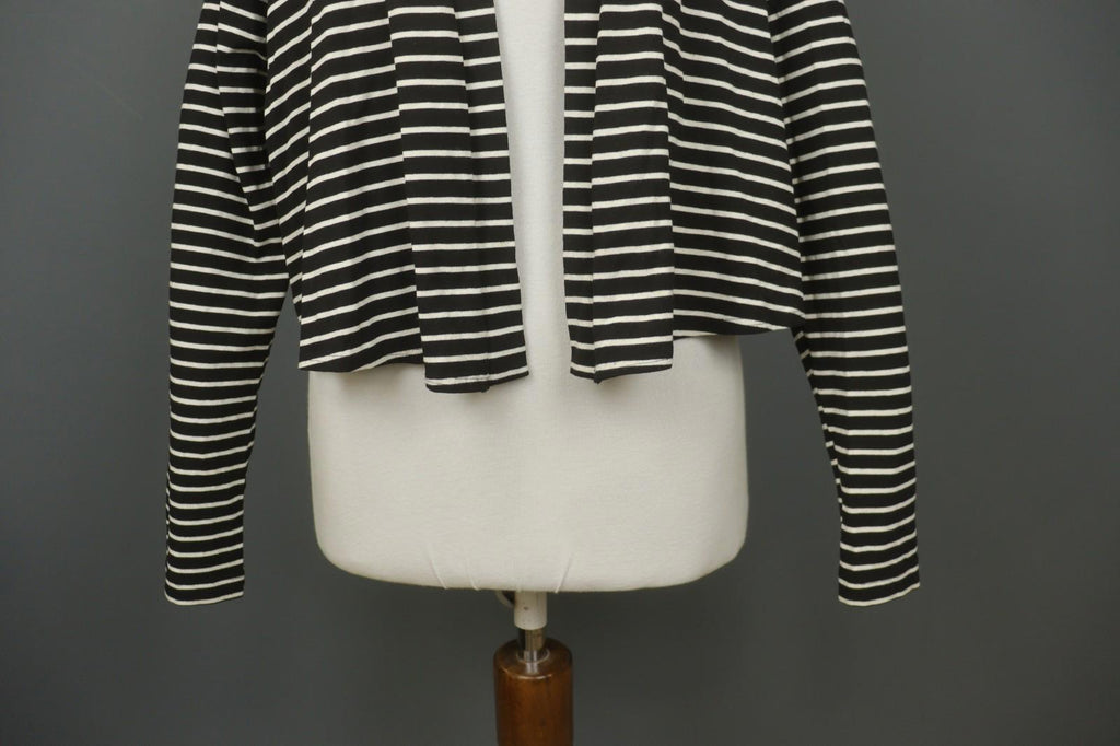 MARIMEKKO Samu-Jussi Koski Black White Stripe Open Front Cardigan Sweater – Size L