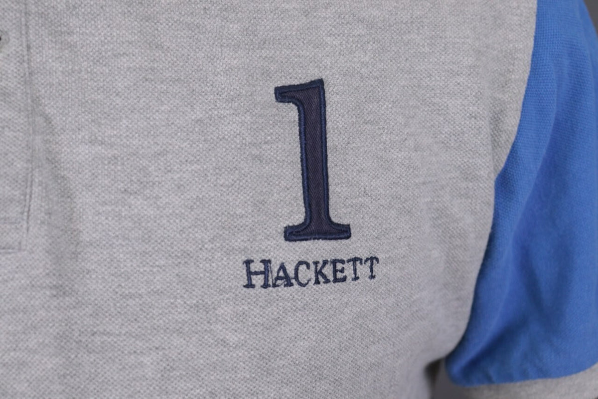 Hackett London Classic Fit GB Gray Summer #3 Short Sleeve Polo Shirt – Size M – Used