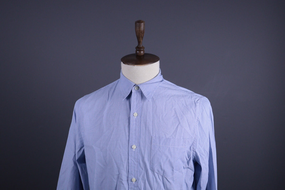 Denim & Supply Ralph Lauren Blue Pinstripe Long Sleeve Button Down Shirt L