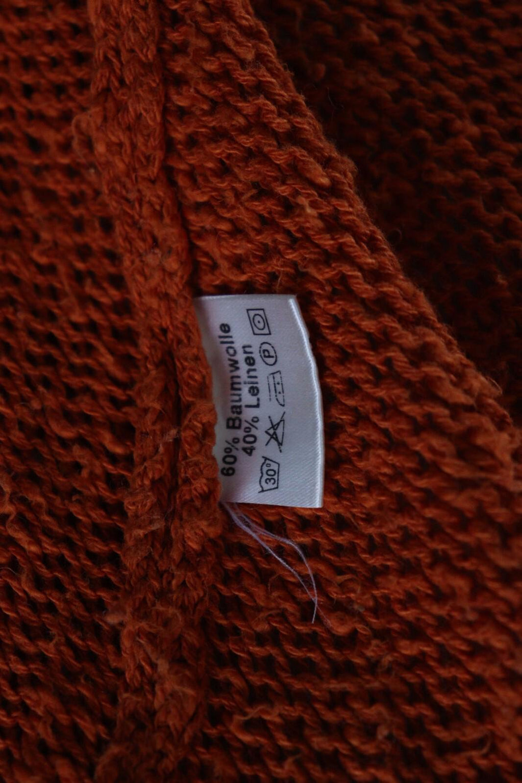 GRIZAS Casual Linen Crochet Knit Designer Acymetric Sweater – Size 36/38