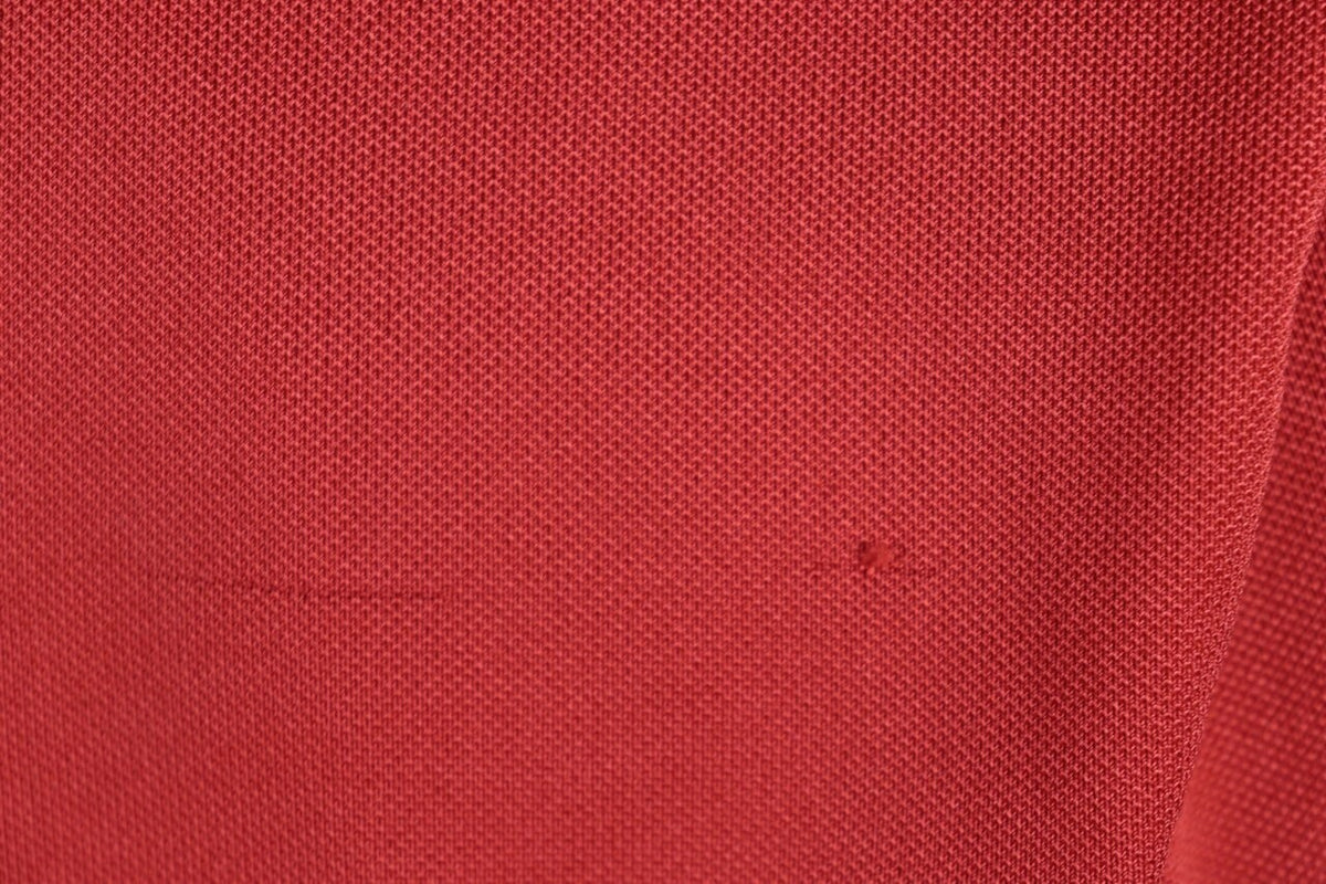 FJ FootJoy Athletic Fit Red Blue Tennis Short Sleeve Polo Shirt – Size L