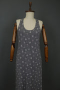 GUDRUN SJODEN Gray Modal Floral Scoop Neck Wide Strap Pullover Tank Dress – Size L