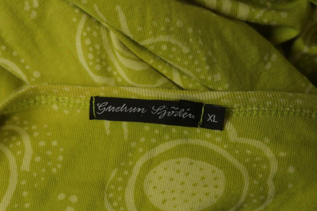 GUDRUN SJODEN Yellow Knit Long Sleeve Round Neck Button Front Cardigan – Size XL