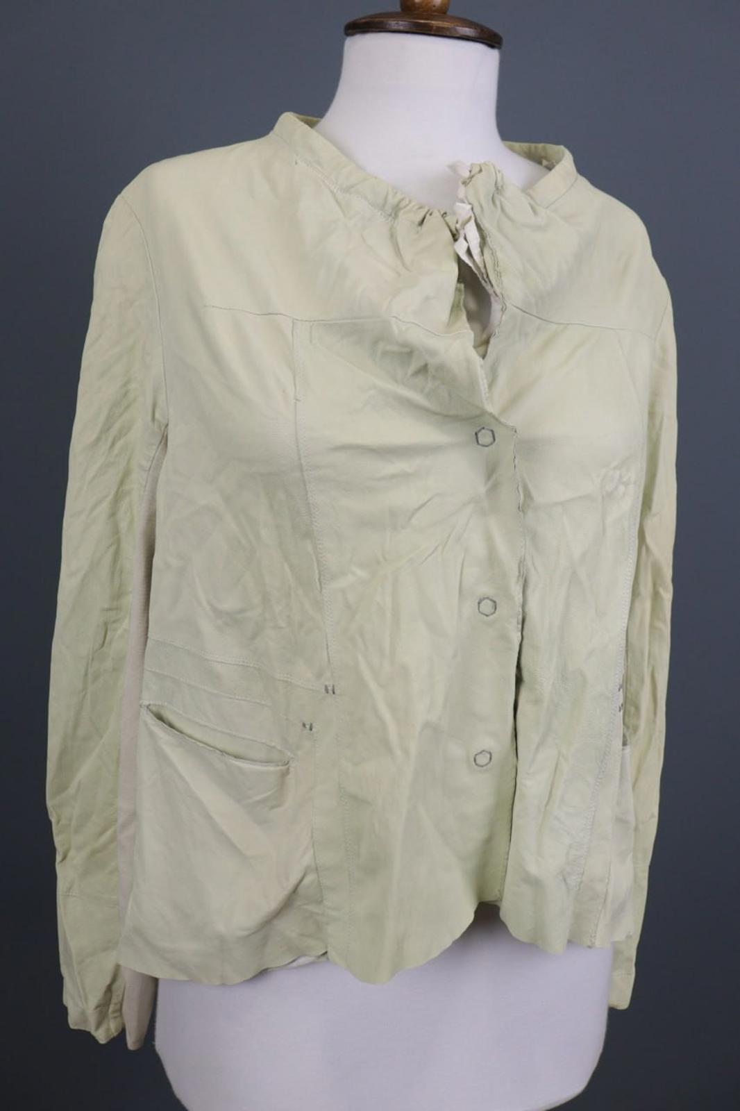 TRANSIT PAR-SUCH Beige 100%Cotton Long Sleeve Snap Front Drawstring Jacket Sz 2