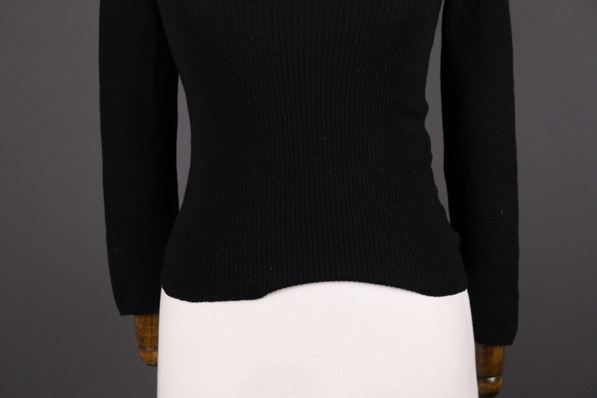 Transit Par Such 400 Wool Black Tigh Knit Sweater – Size 4