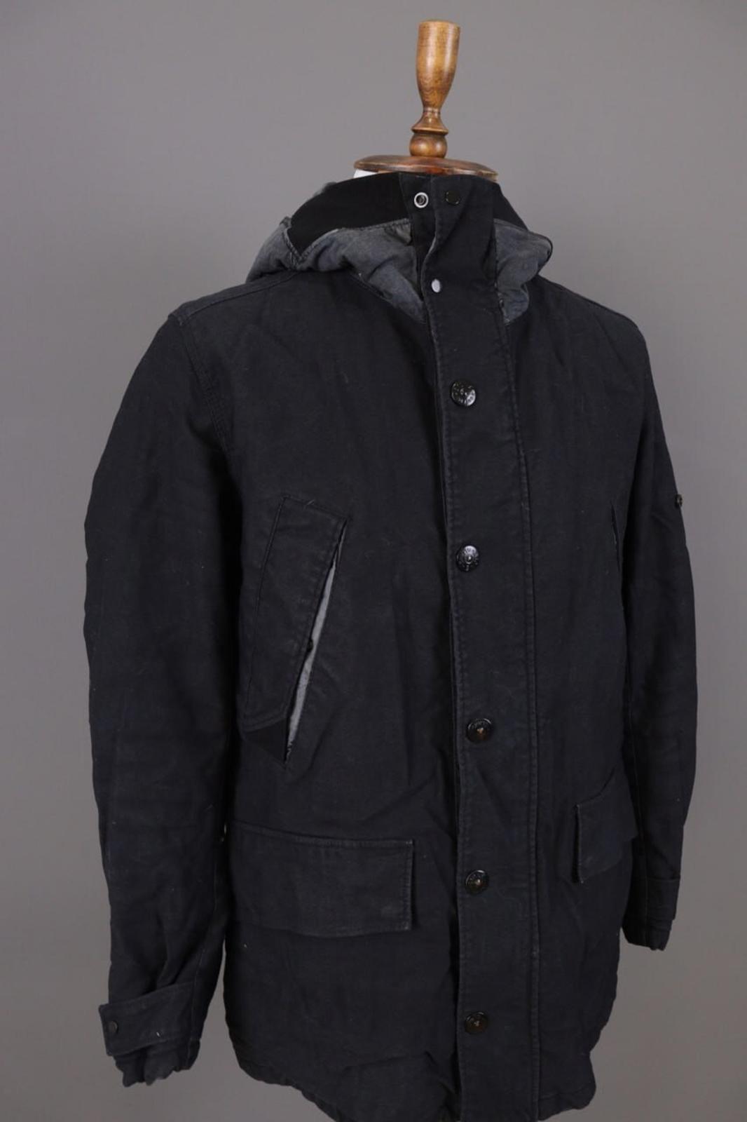 STONE ISLAND Blue Wool Multipockets Cago Hooded Full Zip Jacket – Size L