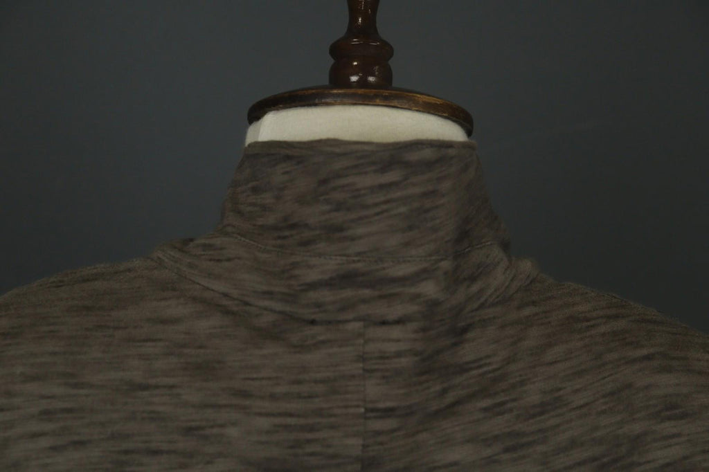 RUNDHOLZ Cardigan Heather Gray Casual Mock Neck Long Sleeve Hook & Eye – Size M